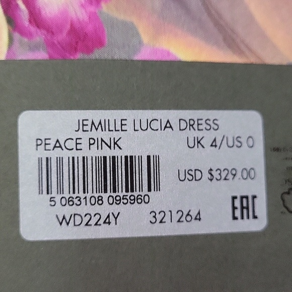 All Saints Jemille Lucia Dress 0 NWT silk - Picture 3 of 6